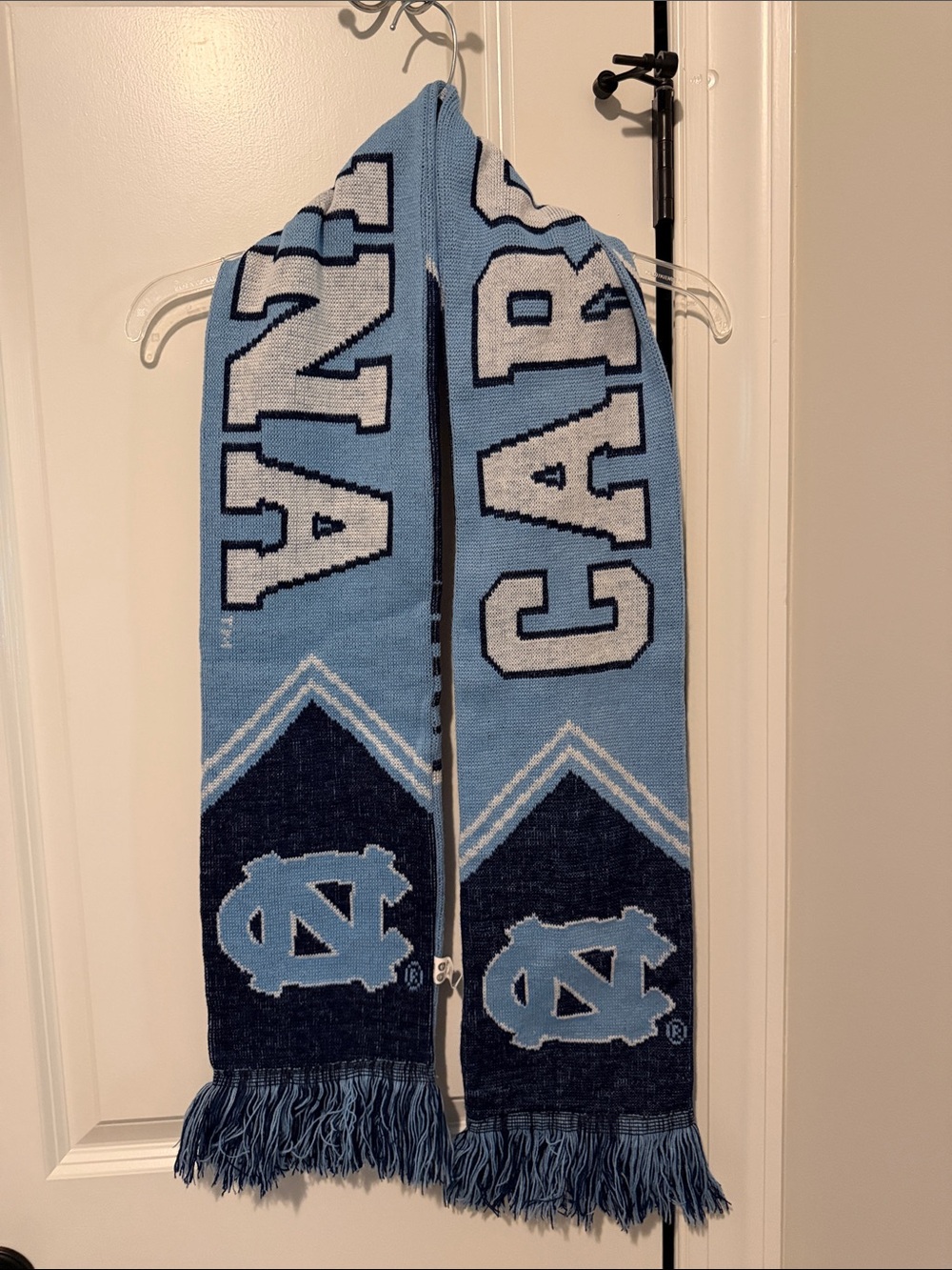 UNC Chapel Hill Carolina Tarheel Collegiate Scarf with Fringe